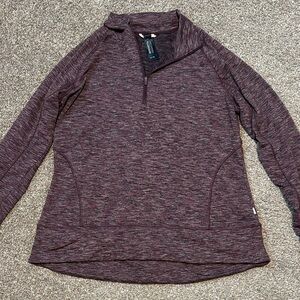 Mondetta Burgundy Heather Quarter-Zip Pullover